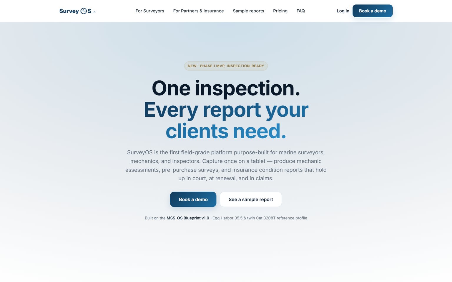 SurveyOS — marine survey and inspection reports
